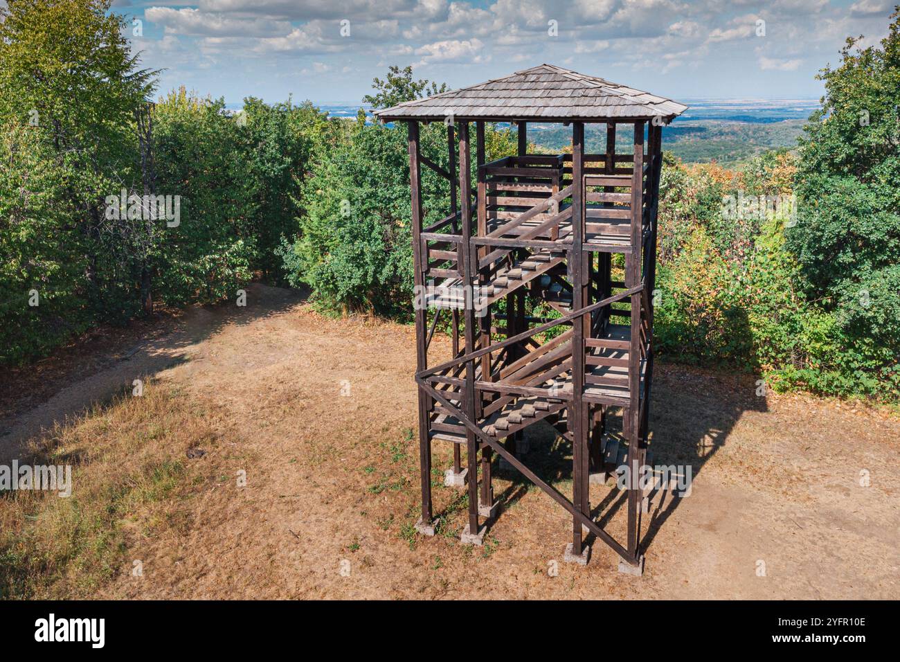 Elevated wooden observation tower stands hi-res stock photography and ...