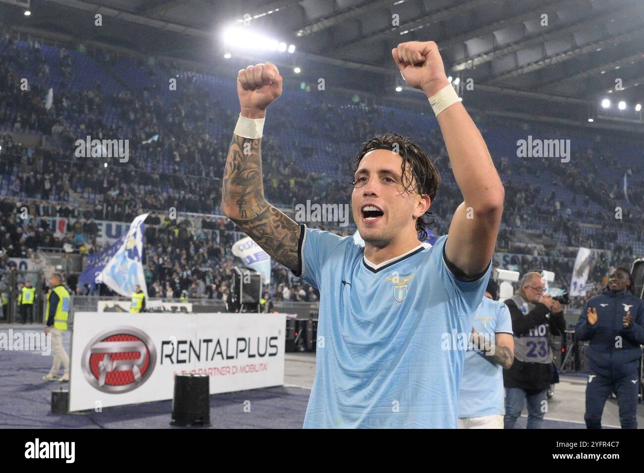 Lazioâ s Luca Pellegrini during the Italian Football Championship