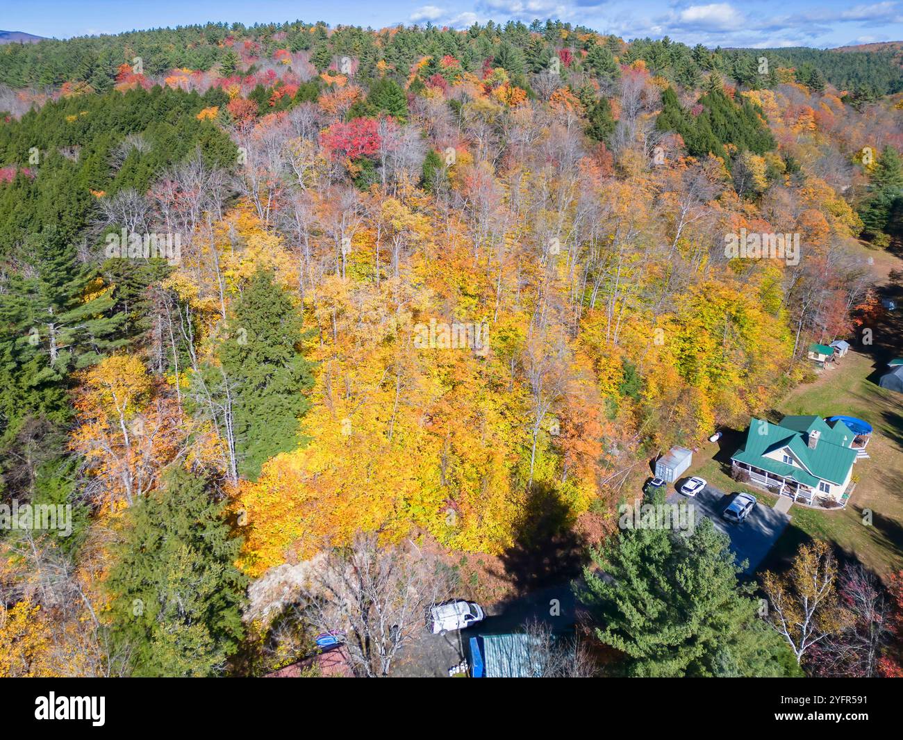 Aerial view autumn tree colors hi-res stock photography and images - Alamy
