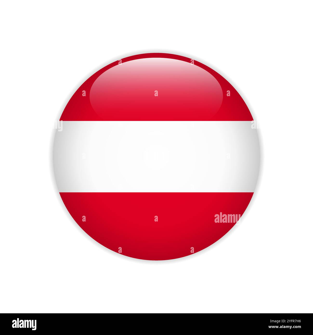 Austria flag on button Stock Vector