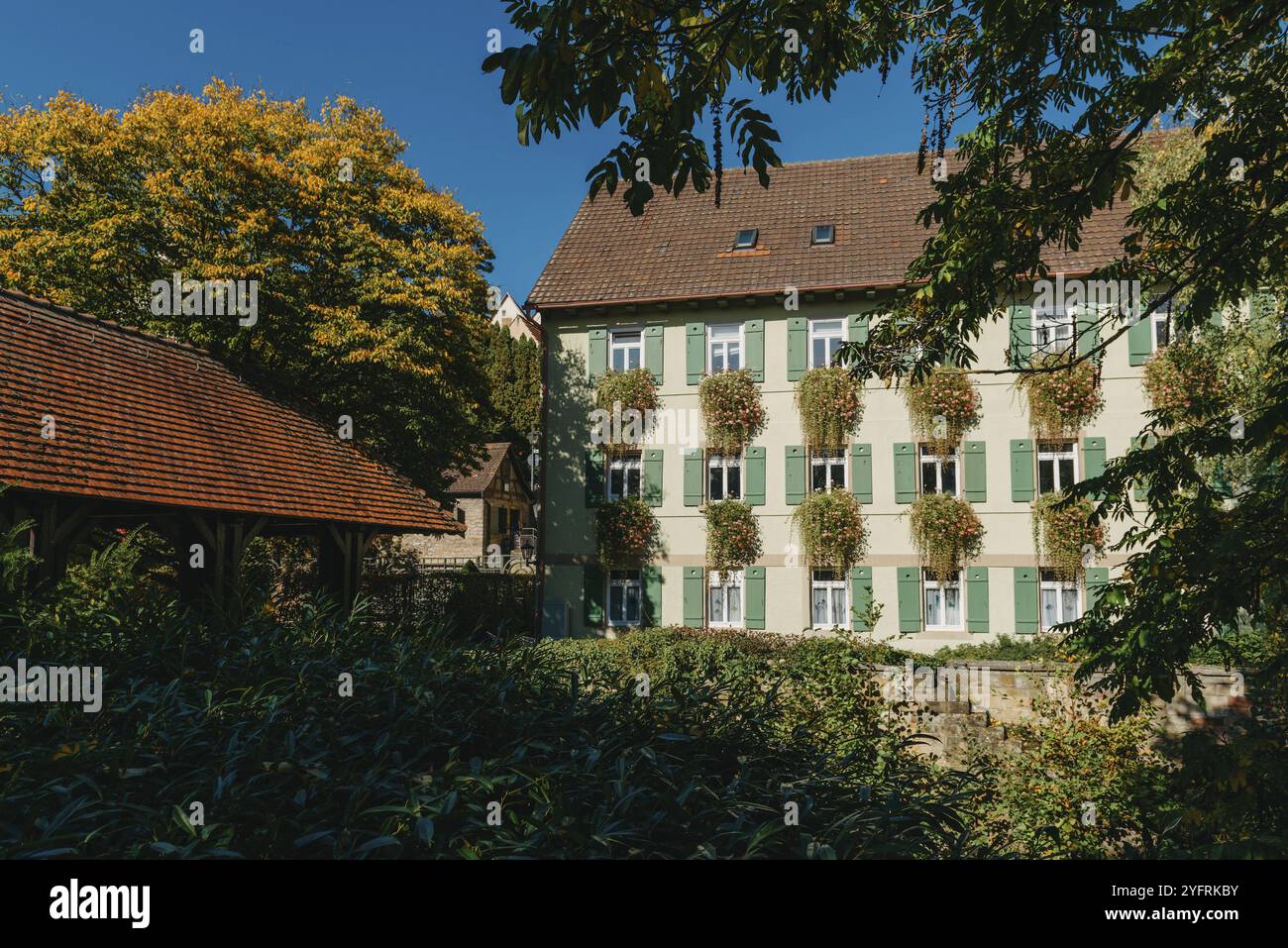 Old national German town house. Old Town is full of colorful and well