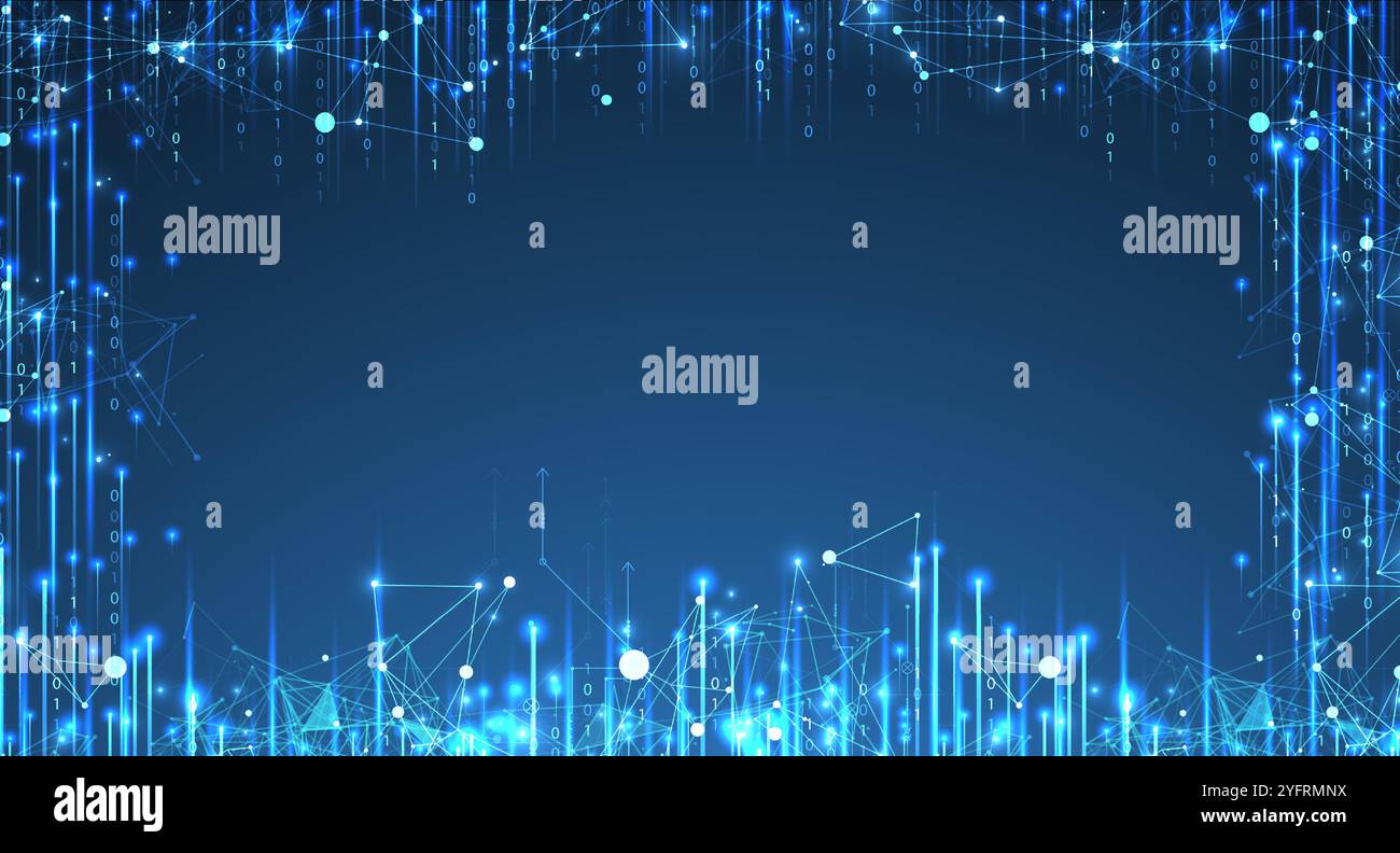 Big Data futuristic, technology light design. Vector datum digital ...