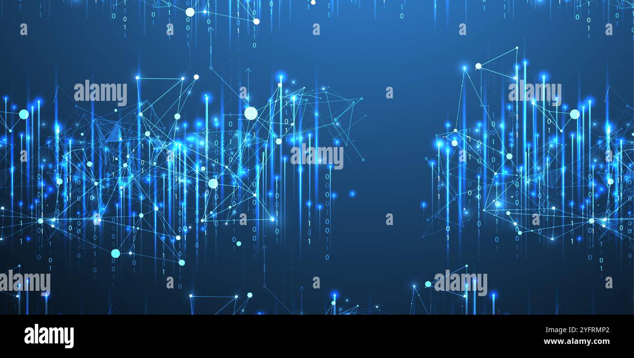 Big Data futuristic, technology light design. Vector datum digital ...