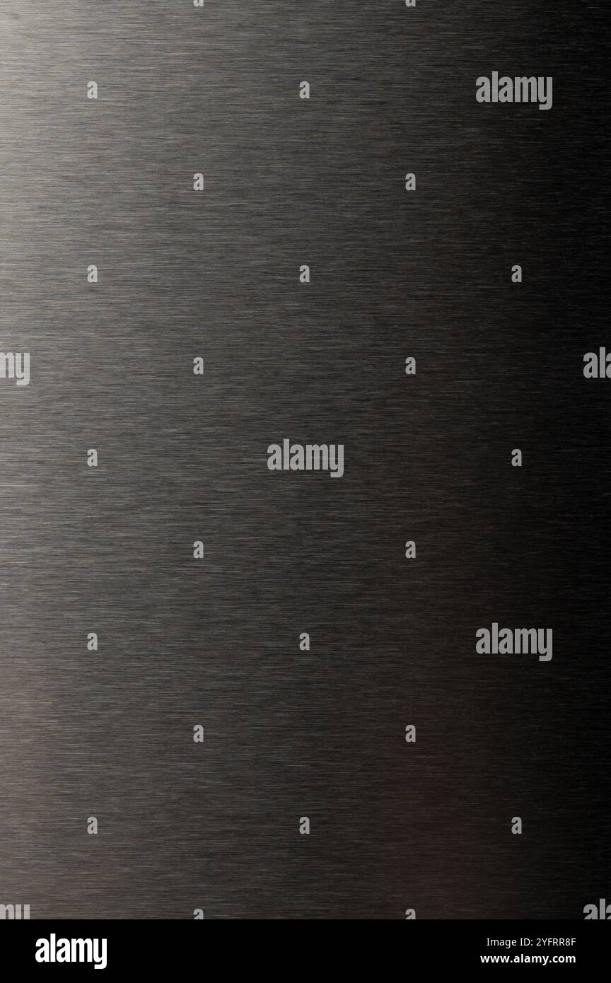 Dark gradient metal polished texture background with lines close up view Stock Photo