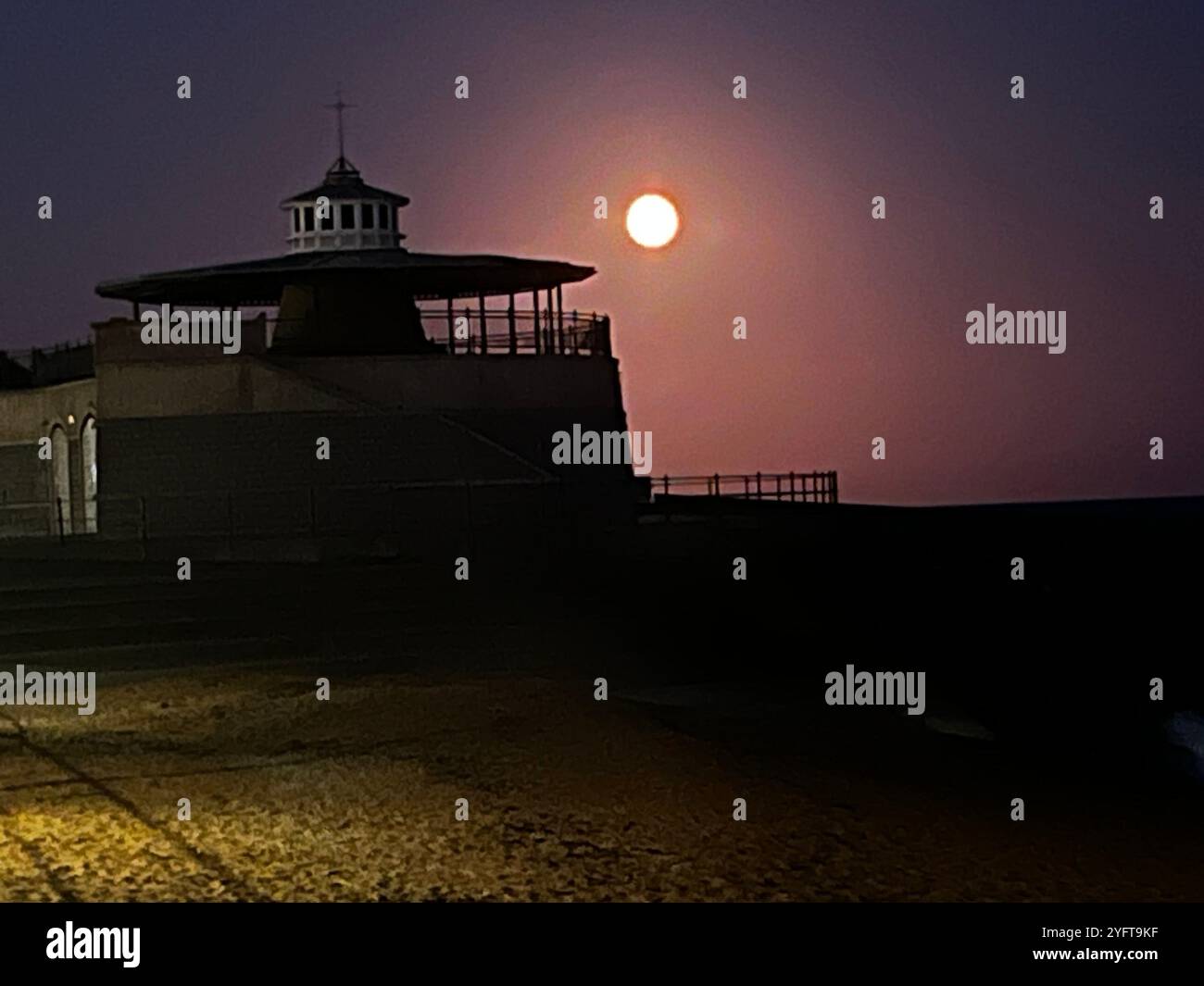 Circular building on Ventnor seafront, Isle of Wight - Smartphone Captured Stock Image