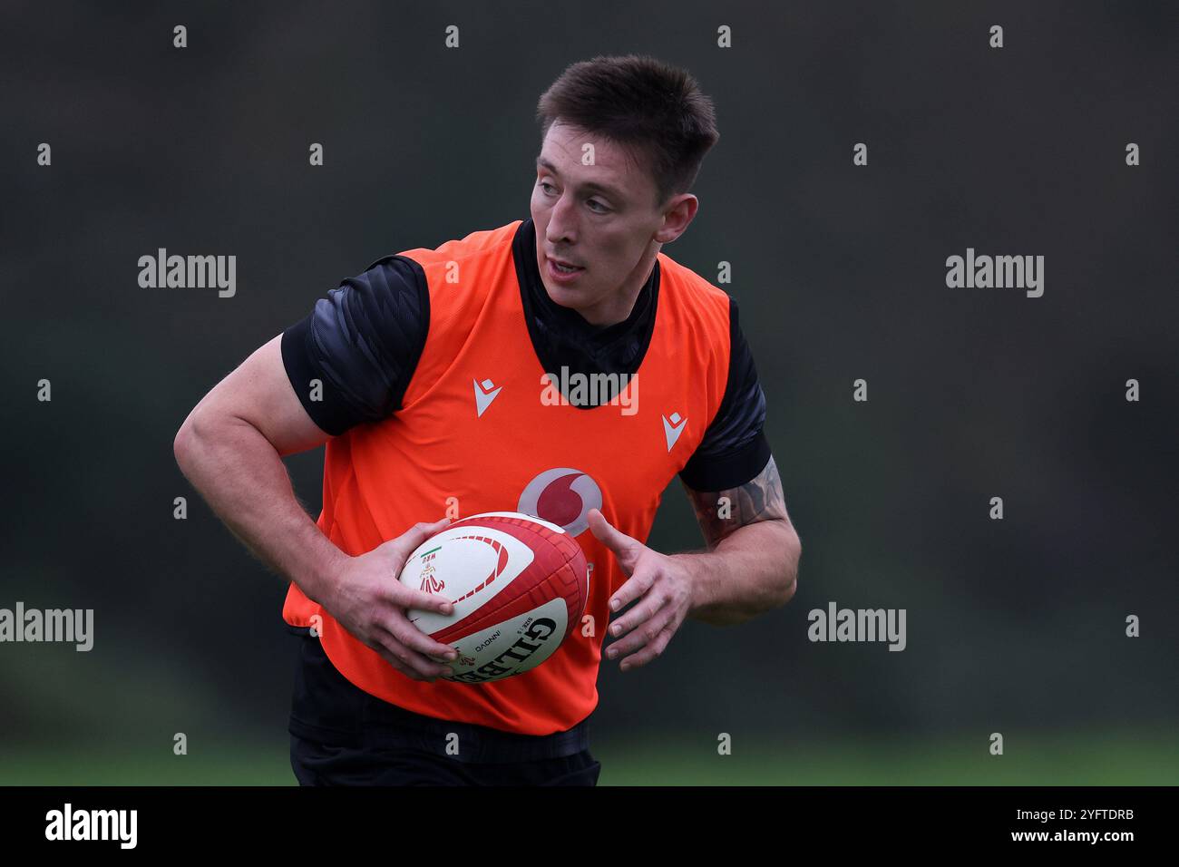 Cardiff, UK. 05th Nov, 2024. Josh Adams of Wales during training.Wales rugby team training, Hensol, Vale of Glamorgan on Tuesday 5th November 2024. the team are training ahead of the forthcoming Autumn international matches. pic by Andrew Orchard/Andrew Orchard sports photography/ Alamy Live News Credit: Andrew Orchard sports photography/Alamy Live News Stock Photo