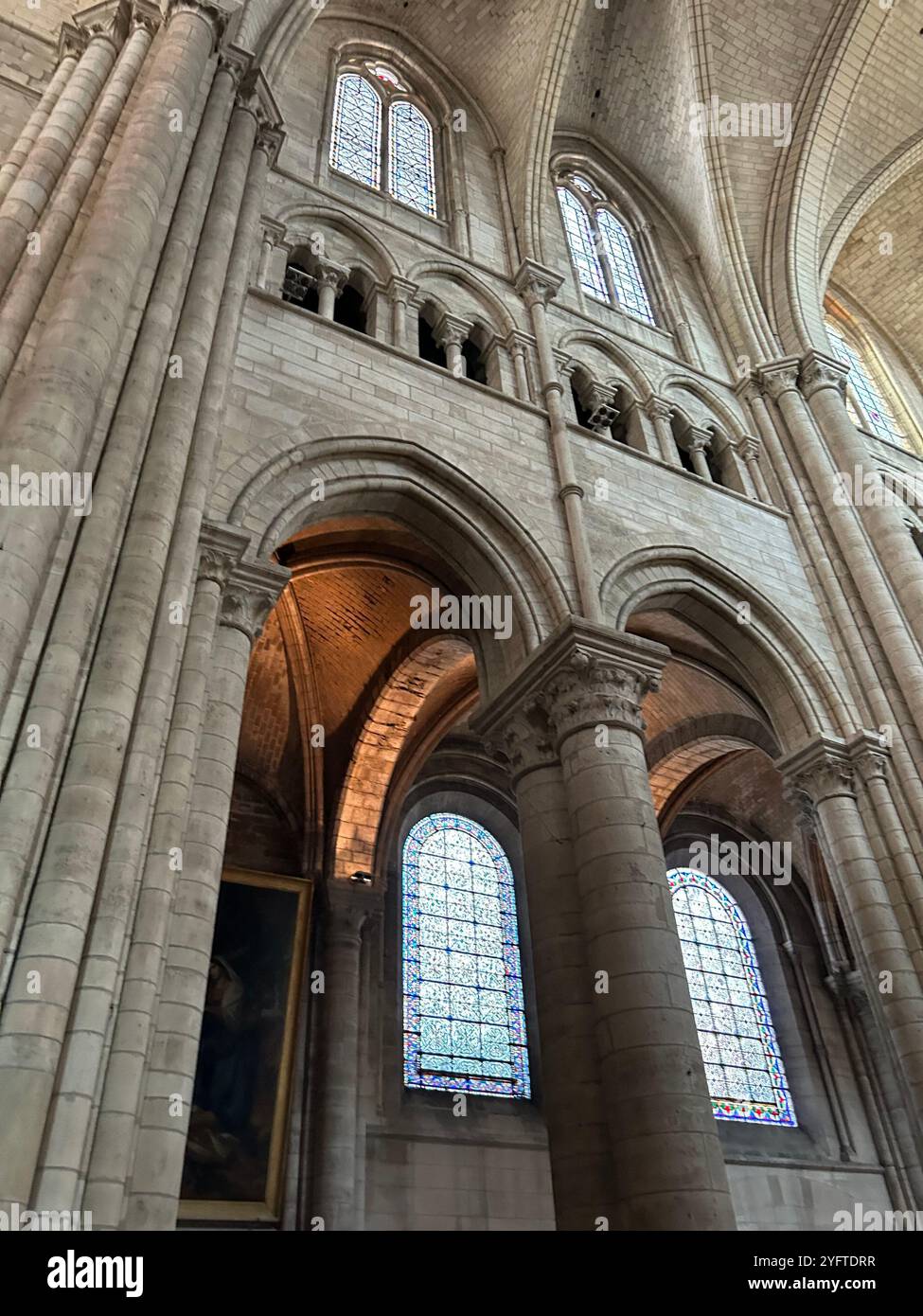 Sens Cathedral Burgundy interior - Smartphone Captured Stock Image