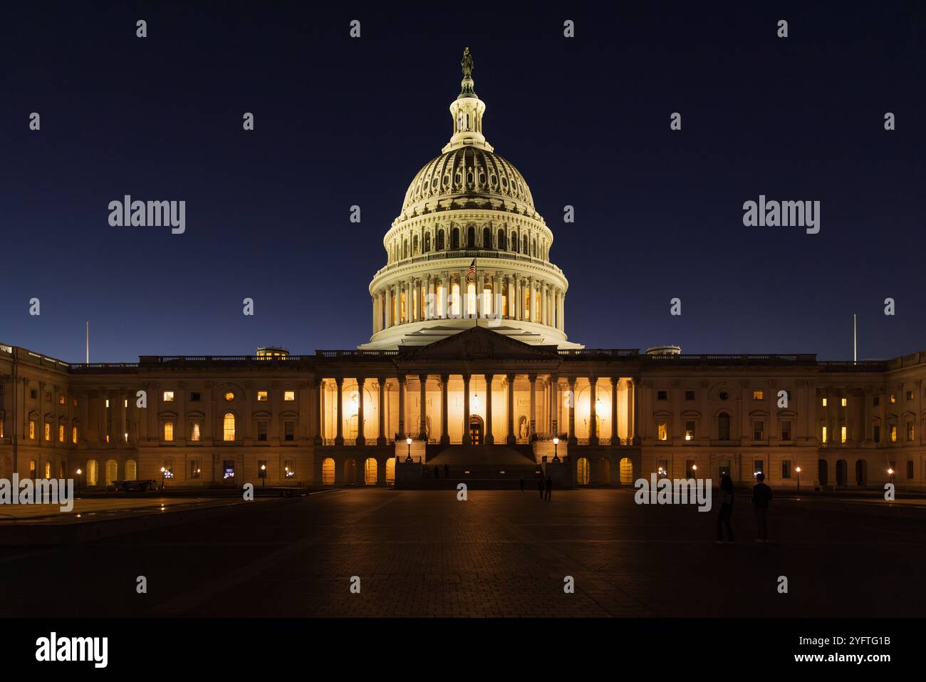 US Capitol Building illuminated at night in Washington DC Stock Photo ...