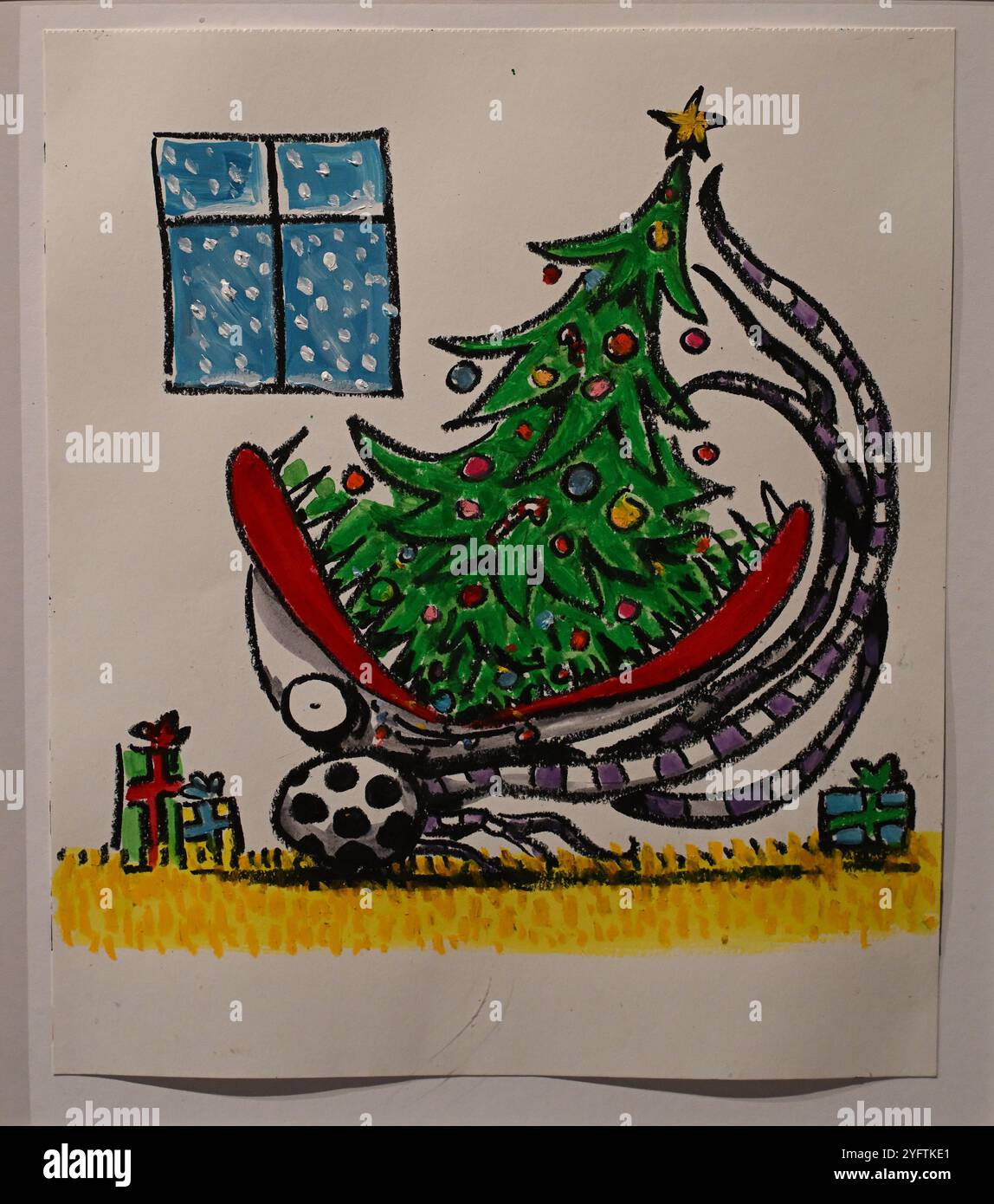 The Nightmare Before Christmas concept art by Tim Burton Stock Photo