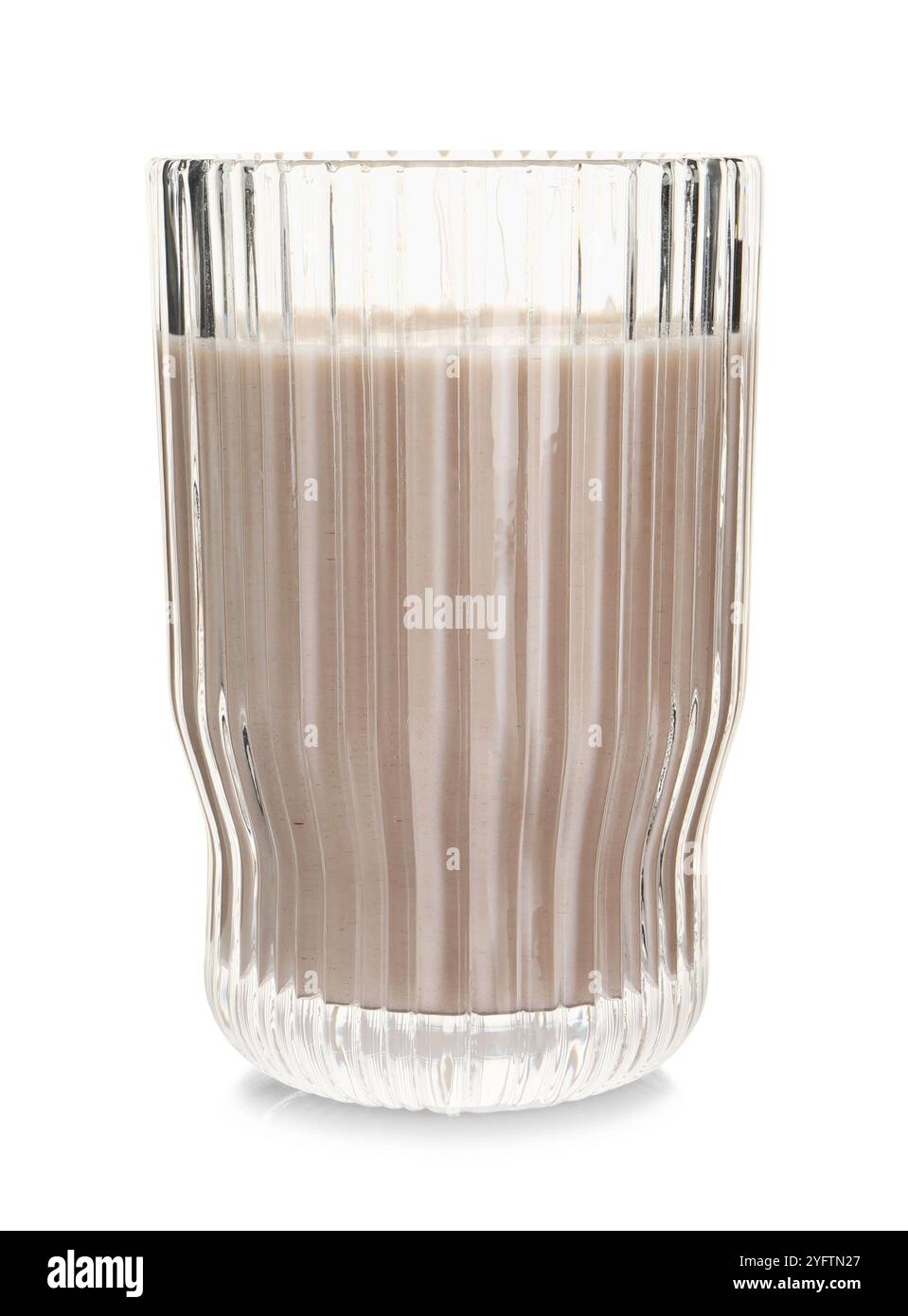 Delicious protein shake in glass isolated on white Stock Photo - Alamy