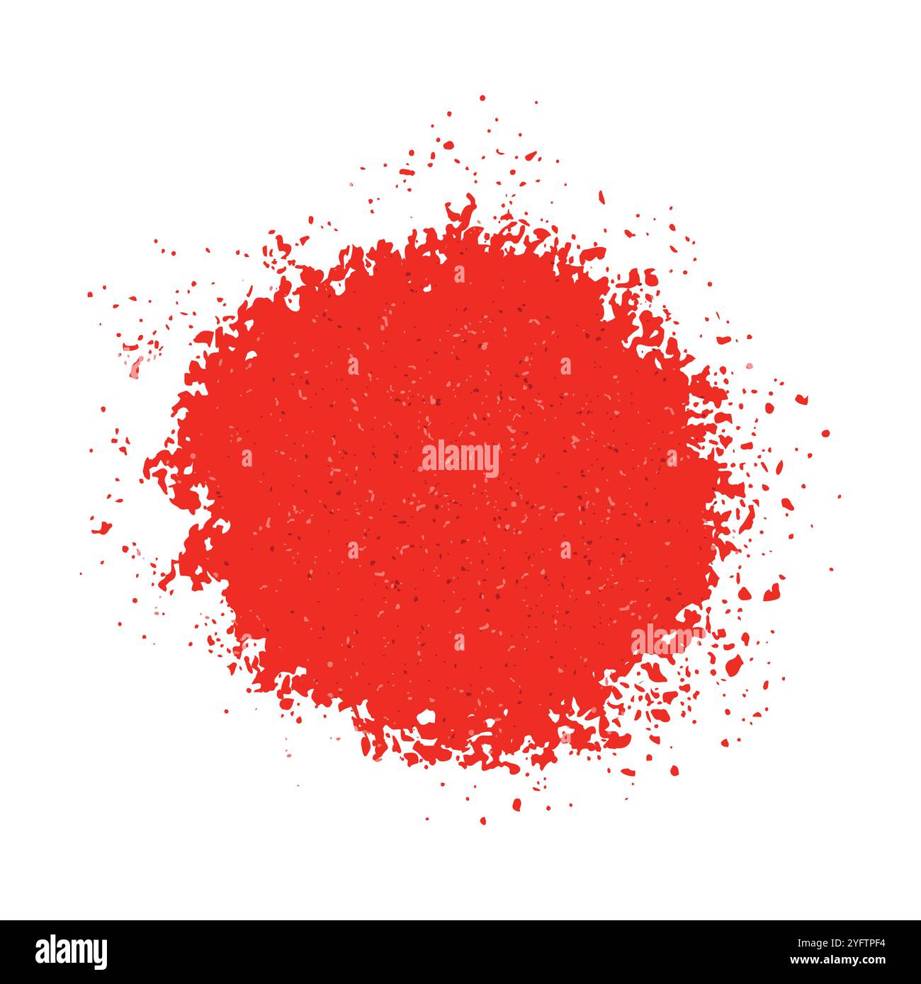 Hand drawn red crayon powder explosion Stock Vector