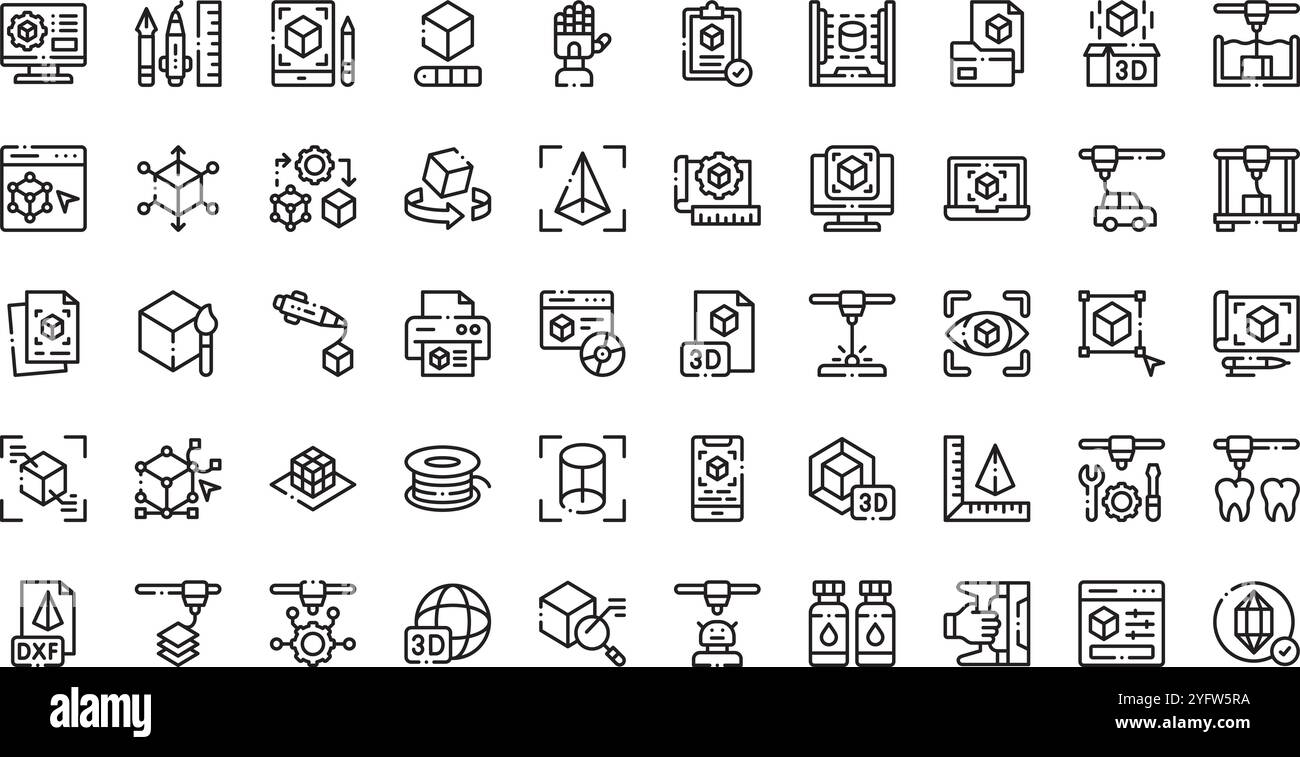 Stereolithography technology Stock Vector Images - Alamy