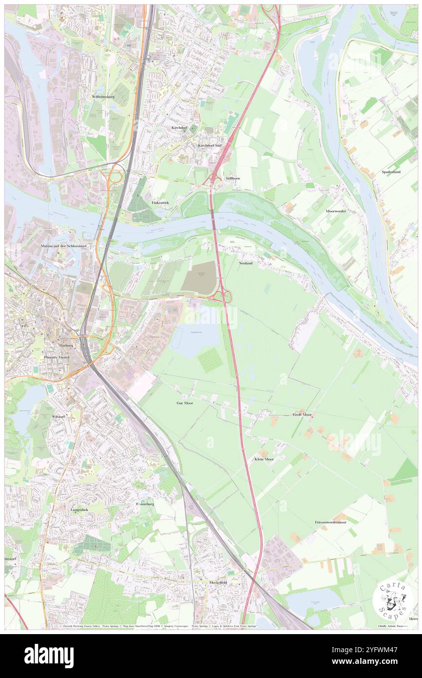 Neuland, DE, Germany, Hamburg, N 53 28' 10'', N 10 1' 58'', map, Cartascapes Map published in 2024. Explore Cartascapes, a map revealing Earth's diverse landscapes, cultures, and ecosystems. Journey through time and space, discovering the interconnectedness of our planet's past, present, and future. Stock Photo