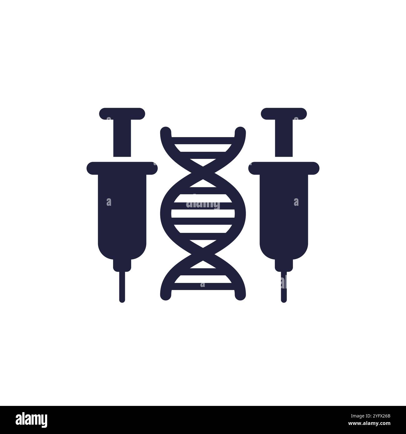 Gene therapy icon, dna and syringes Stock Vector Image & Art - Alamy