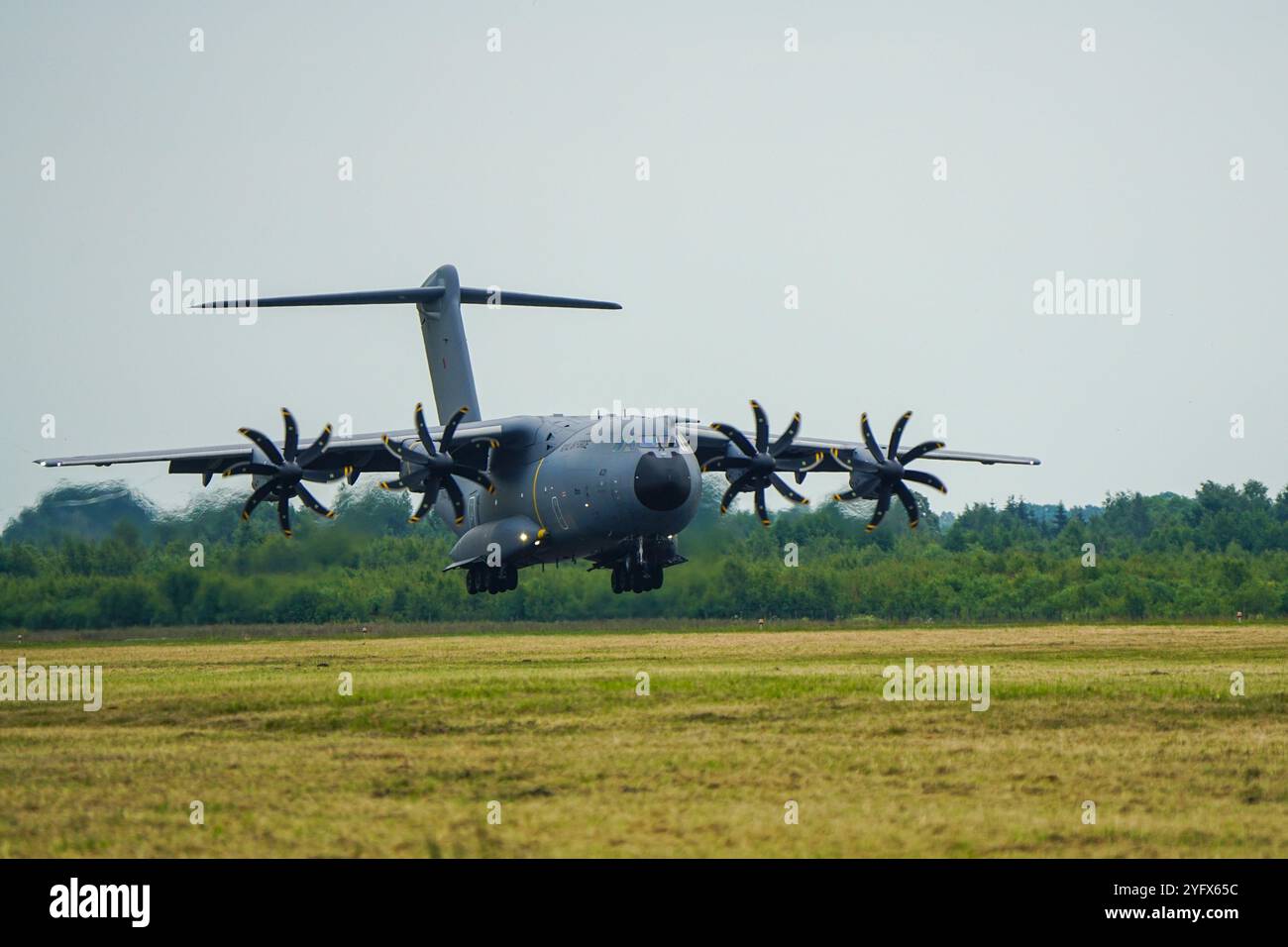Liepaja, Latvia- June 16, 2024: Royal Air Force Airbus A400M, mil…