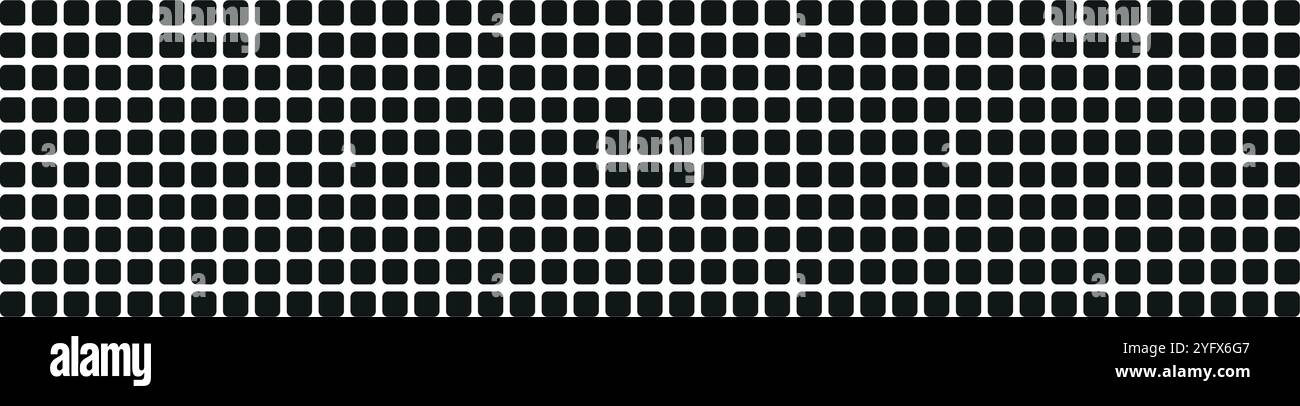 Black and white square pattern with geometric lines and gradient texture. Tile board background. Flat vector illustration isolated Stock Vector