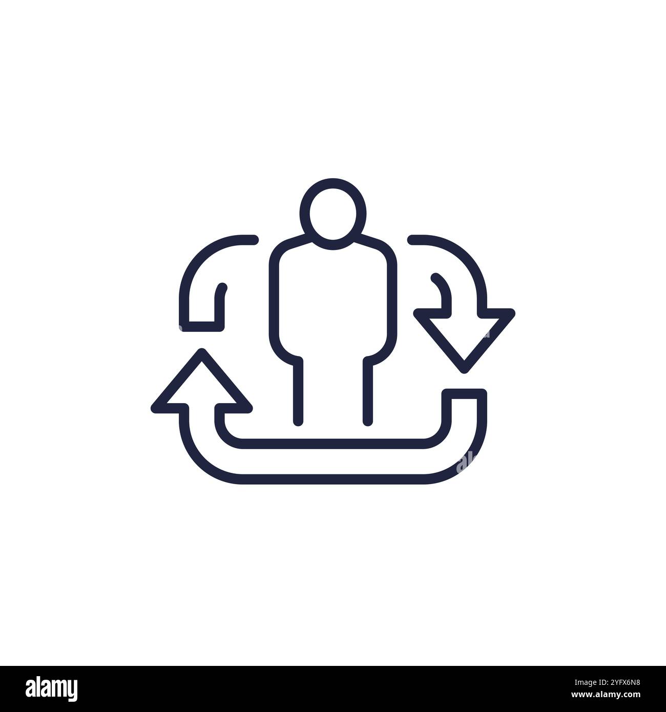 client retention line icon, vector Stock Vector