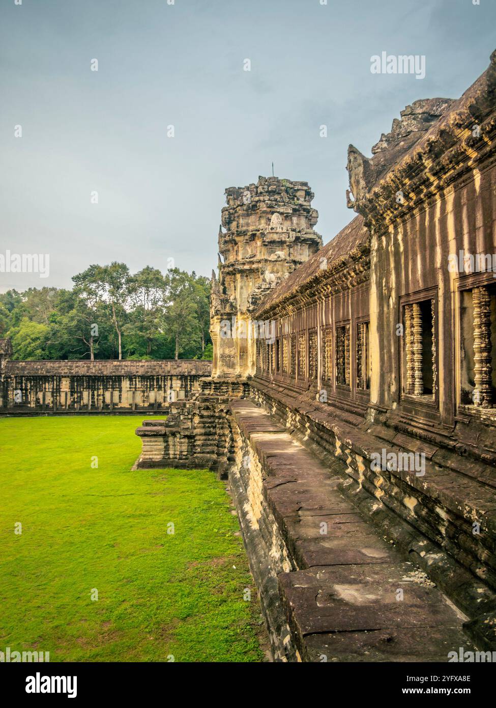 Details of the Angkor Wat temple complex in Cambodia at sunrise Stock ...