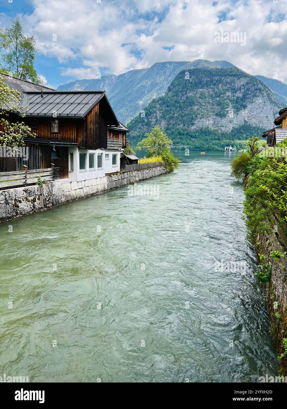 Village hallstatt in austria features hi-res stock photography and ...