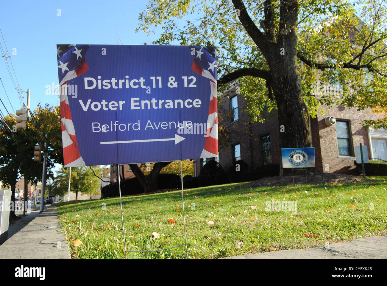 Rutherford, New Jersey, USA - November 05 2024: Election Day in a suburb of New York City. Stock Photo