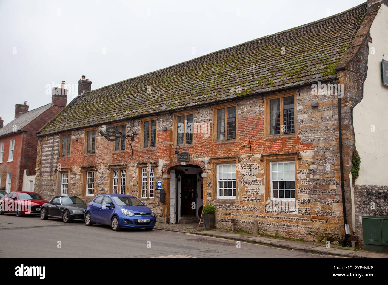 The New Inn, in Cerne Abbas, Dorset, England Stock Photo