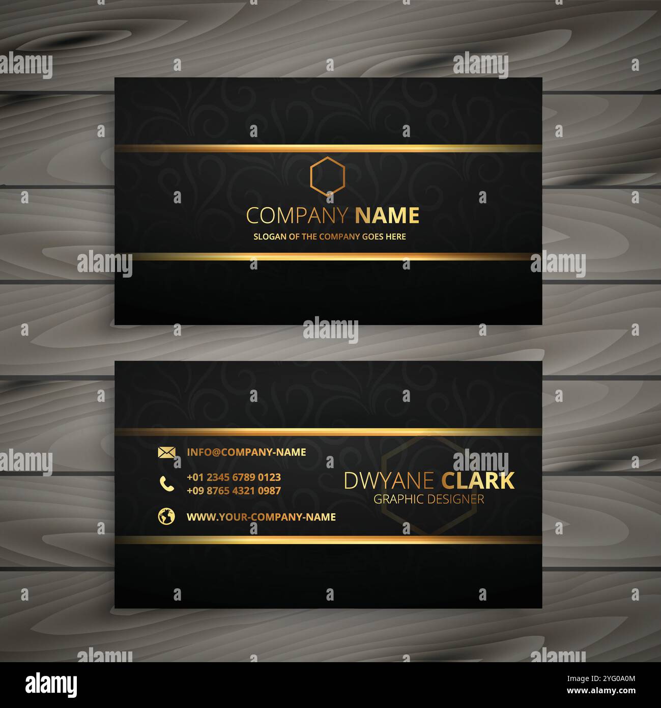 black and gold premium business card design Stock Vector Image & Art ...