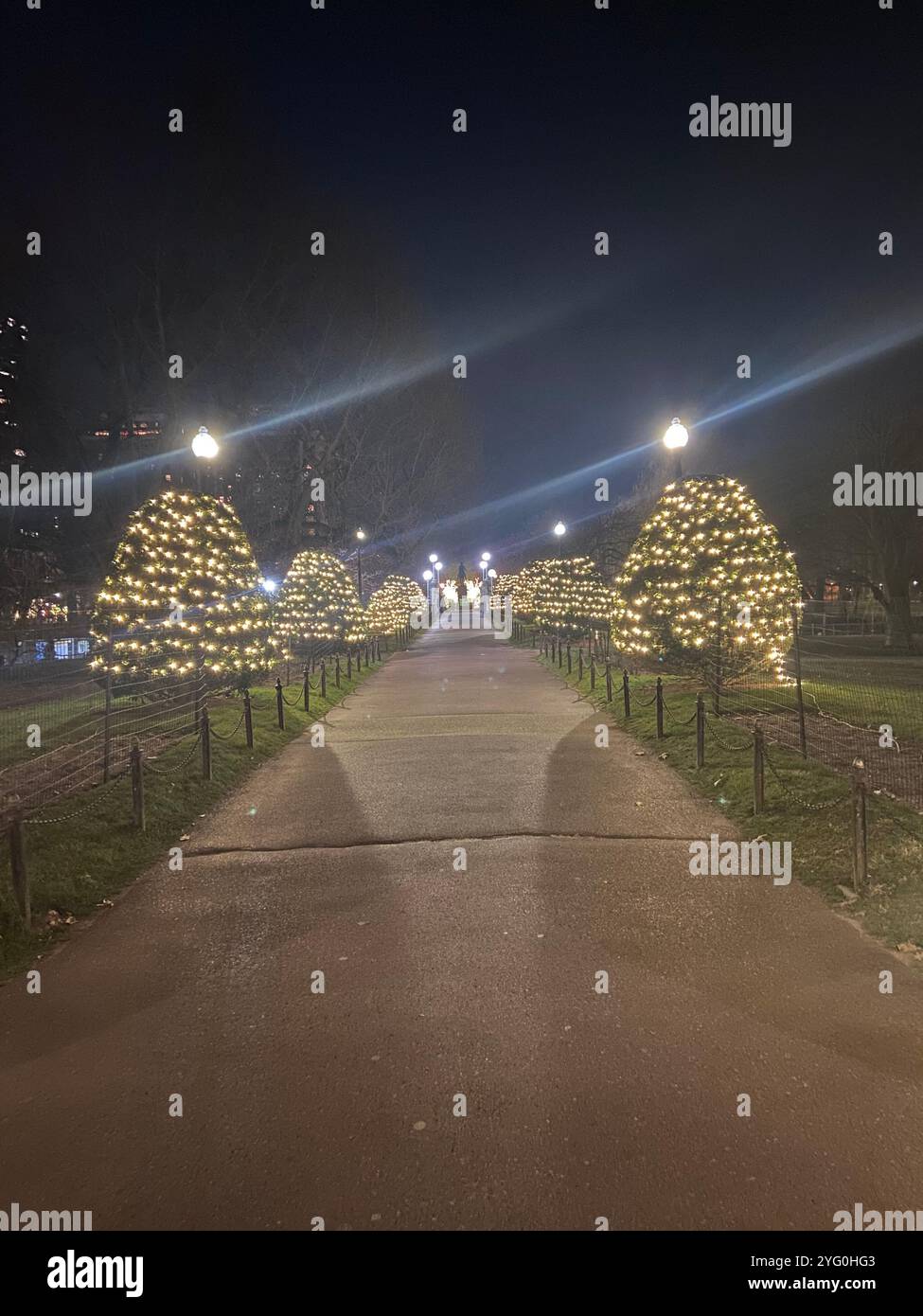 Nightwalk in Boston - Smartphone Captured Stock Image