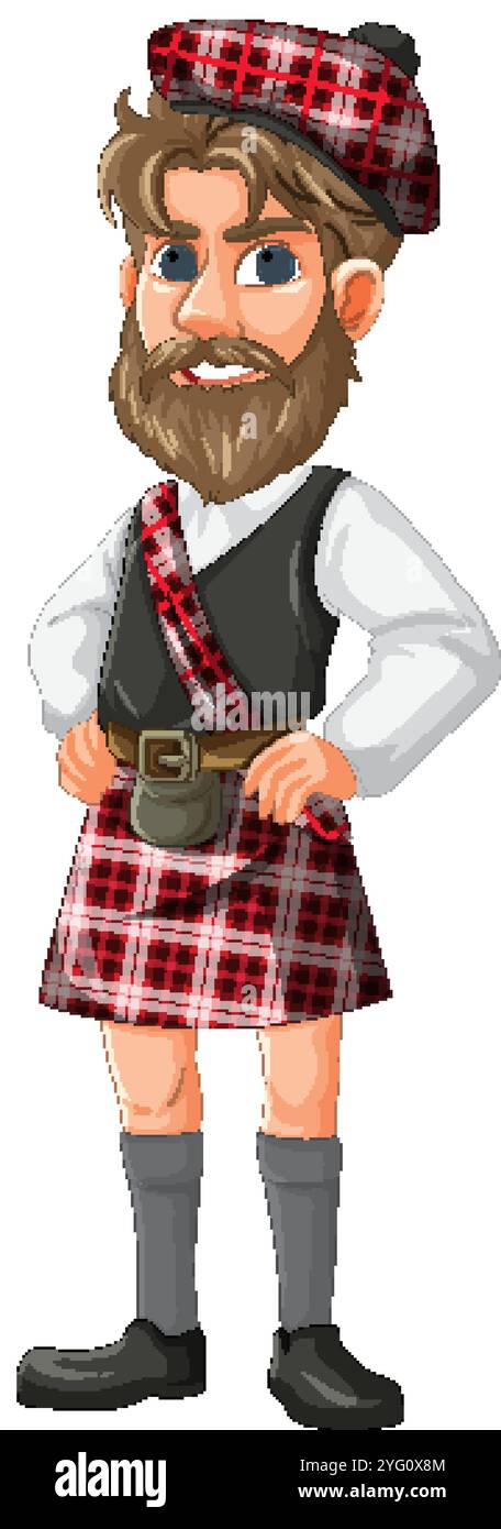 Bearded scottish man kilt hi-res stock photography and images - Alamy