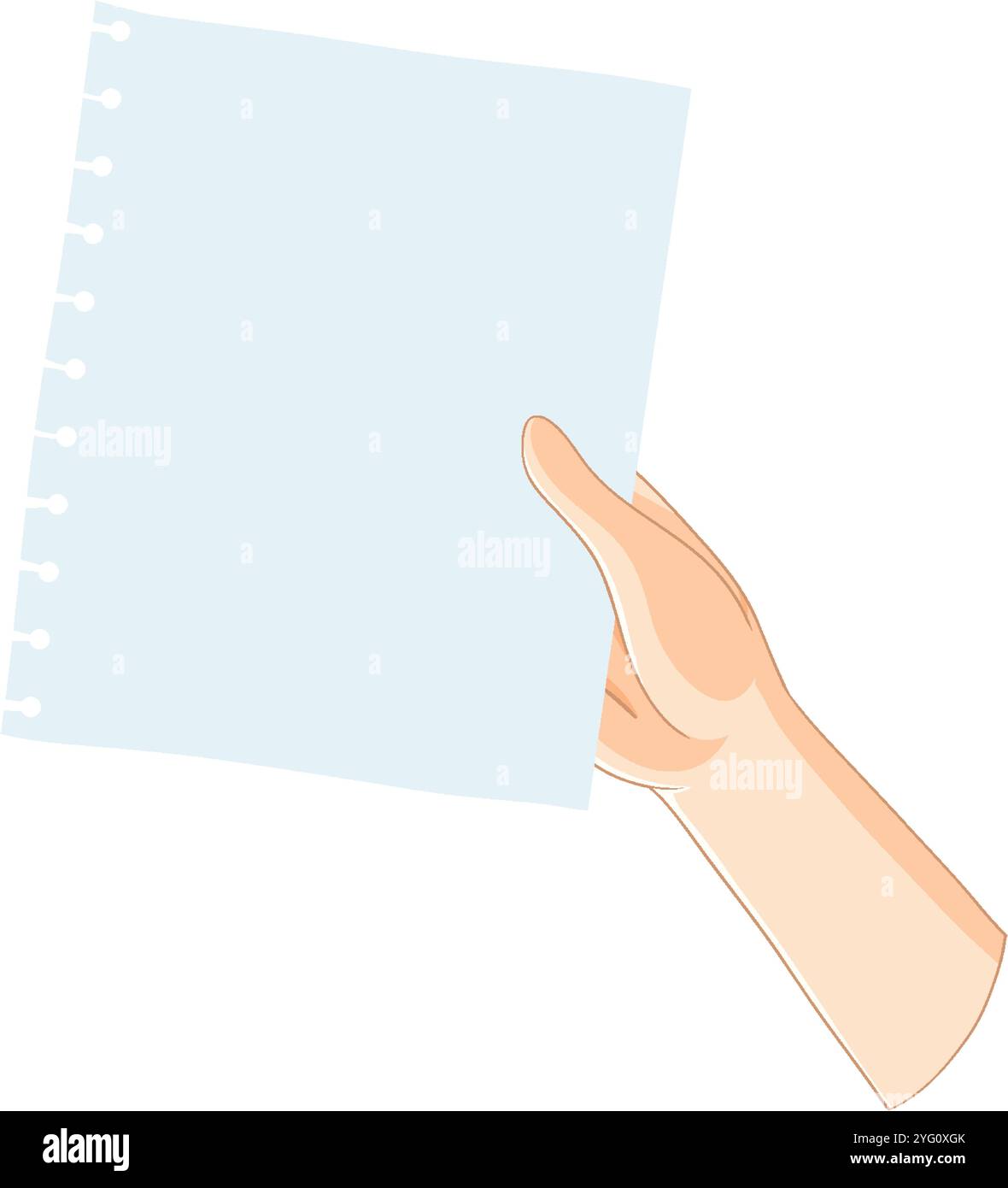 Illustration of a hand holding blank paper Stock Vector Image & Art - Alamy