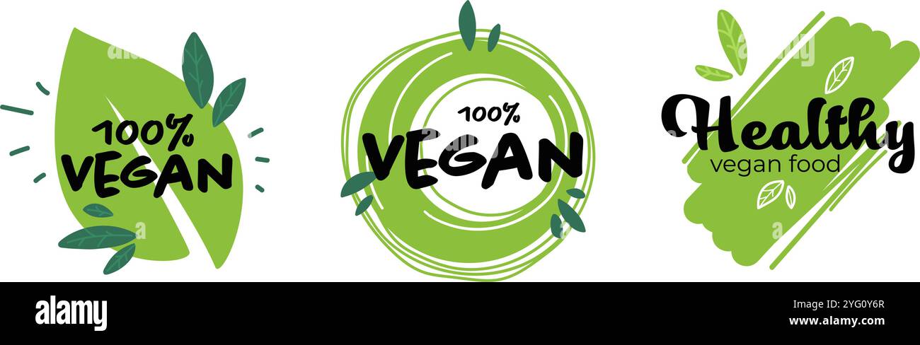 Organic Vegan Food Label Design Stock Vector Image & Art - Alamy