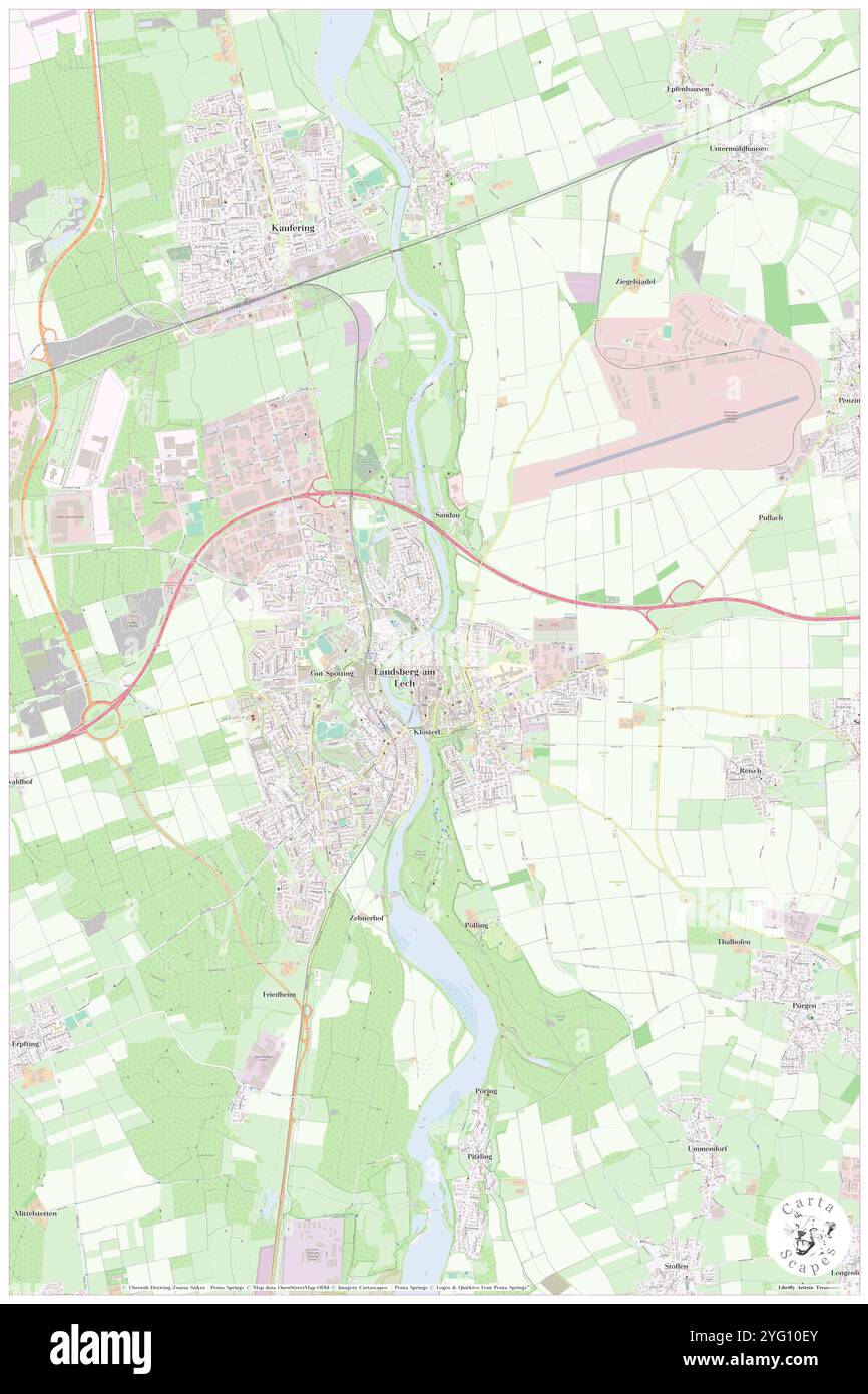 Dyer Tower, Upper Bavaria, DE, Germany, Bavaria, N 48 3' 12'', N 10 52' 38'', map, Cartascapes ...