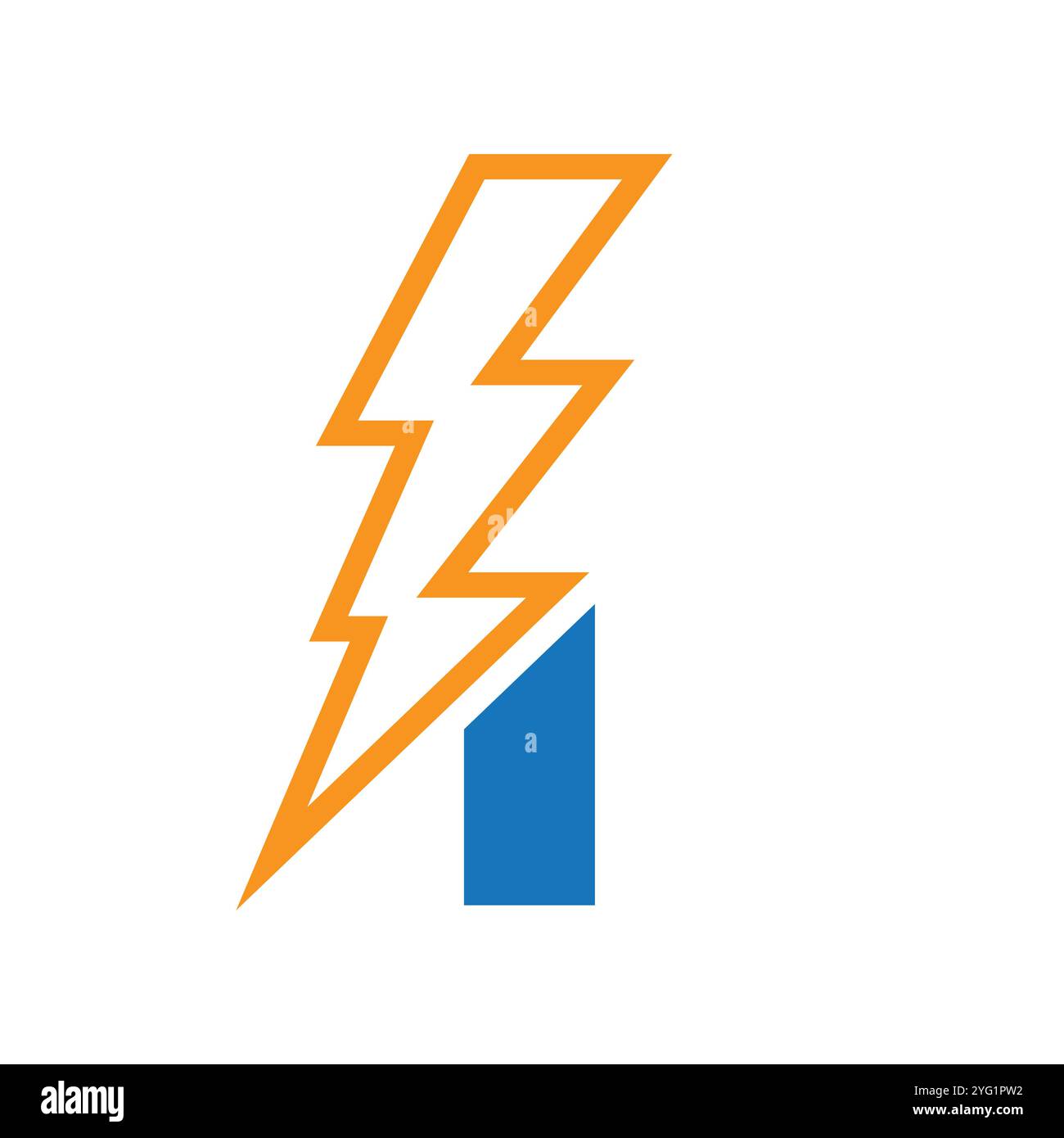 Letter I For Electric Logo Combination With Lightning Thunder Bolt Icon ...