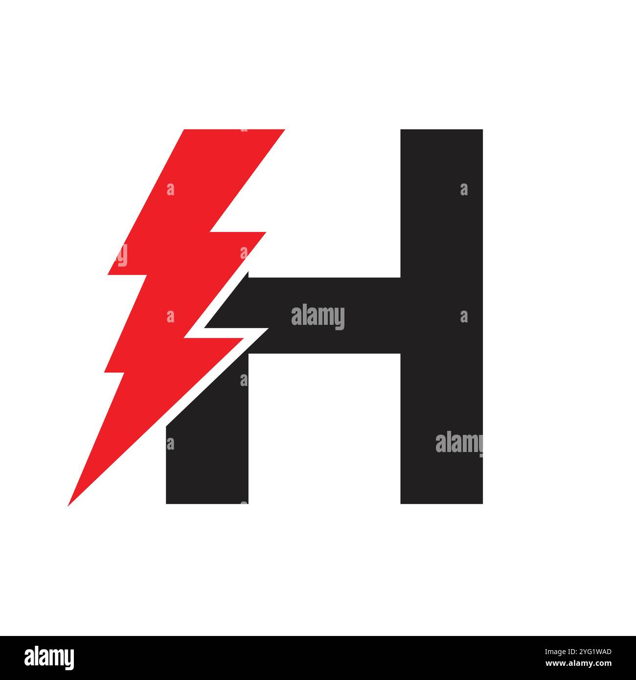 Letter H For Electric Logo Combination With Lightning Thunder Bolt Icon. Power Logo Design Stock ...