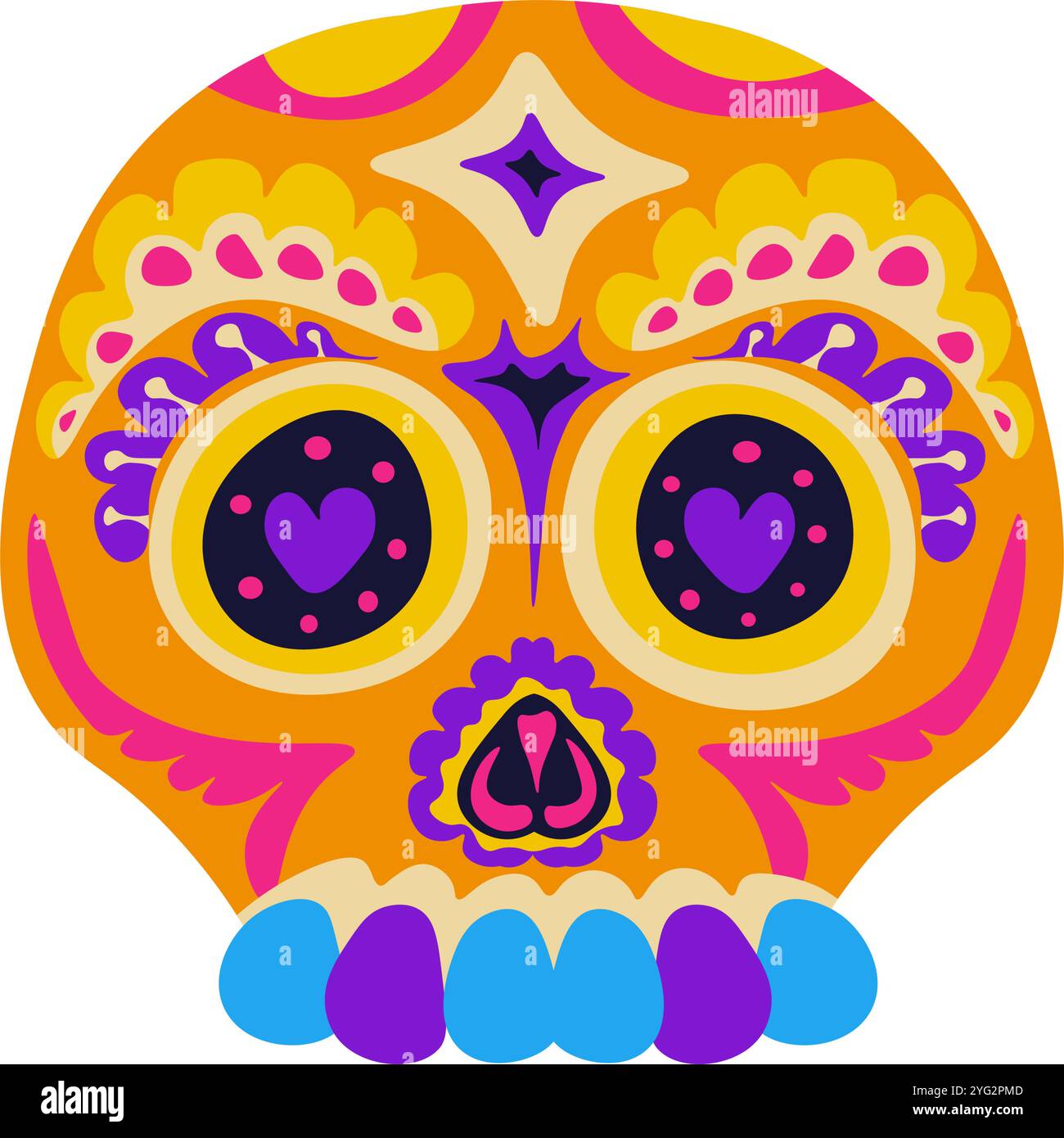 Floral Skull Isolated White Background Stock Vector Image & Art - Alamy