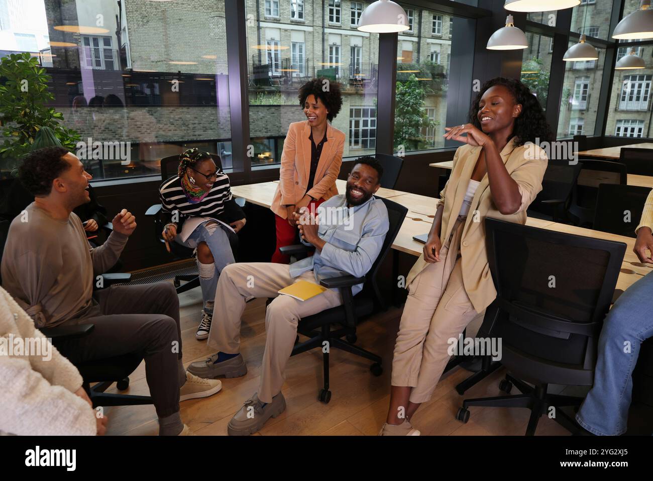 Team having meeting in office Stock Photo