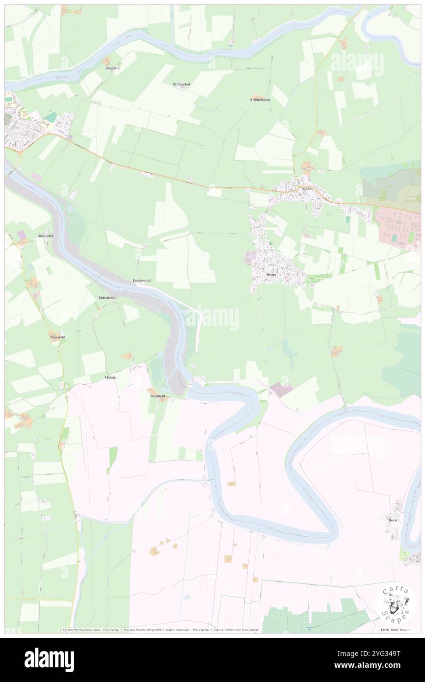 Drage, DE, Germany, Schleswig-Holstein, N 54 0' 14'', N 9 31' 9'', map, Cartascapes Map published in 2024. Explore Cartascapes, a map revealing Earth's diverse landscapes, cultures, and ecosystems. Journey through time and space, discovering the interconnectedness of our planet's past, present, and future. Stock Photo