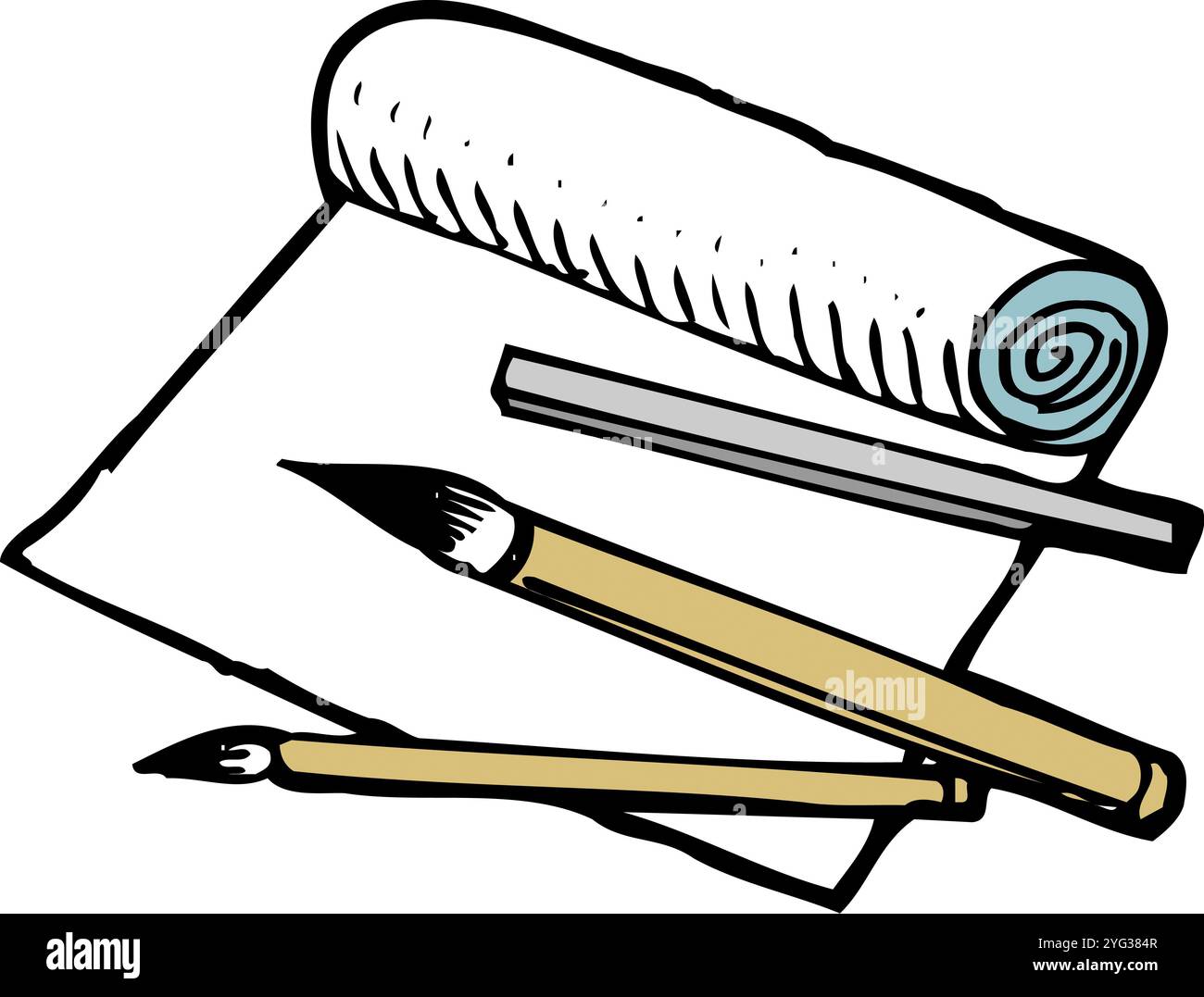 Calligraphy illustrations hi-res stock photography and images - Alamy