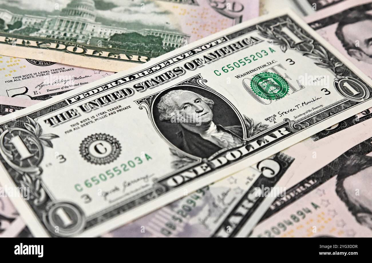 illustrations - money, currency, USA, The United States of America, US dollars (CTK Photo/Petr Svancara) Stock Photo