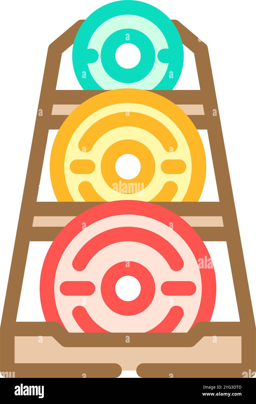 weight plates fitness tool color icon vector illustration Stock Vector ...