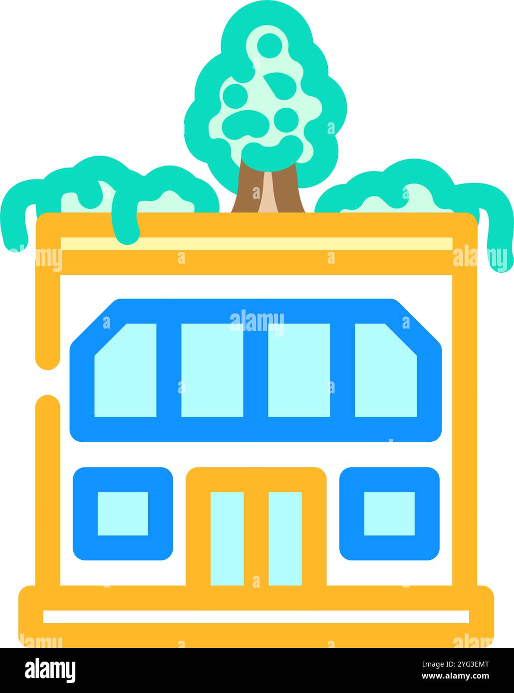 roof green building color icon vector illustration Stock Vector Image ...
