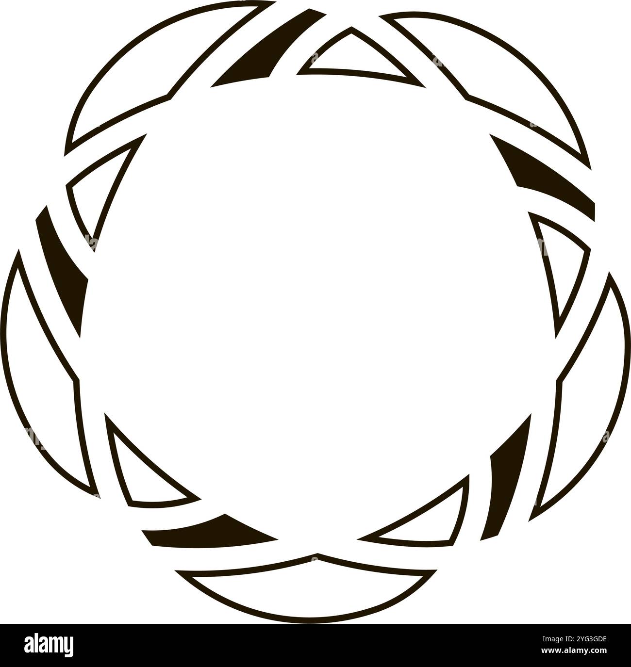 geometric figure in abstract style Stock Vector