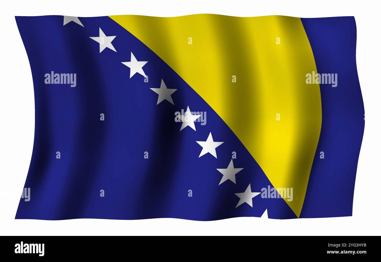 Flag of Bosnia and Herzegovina Stock Photo - Alamy