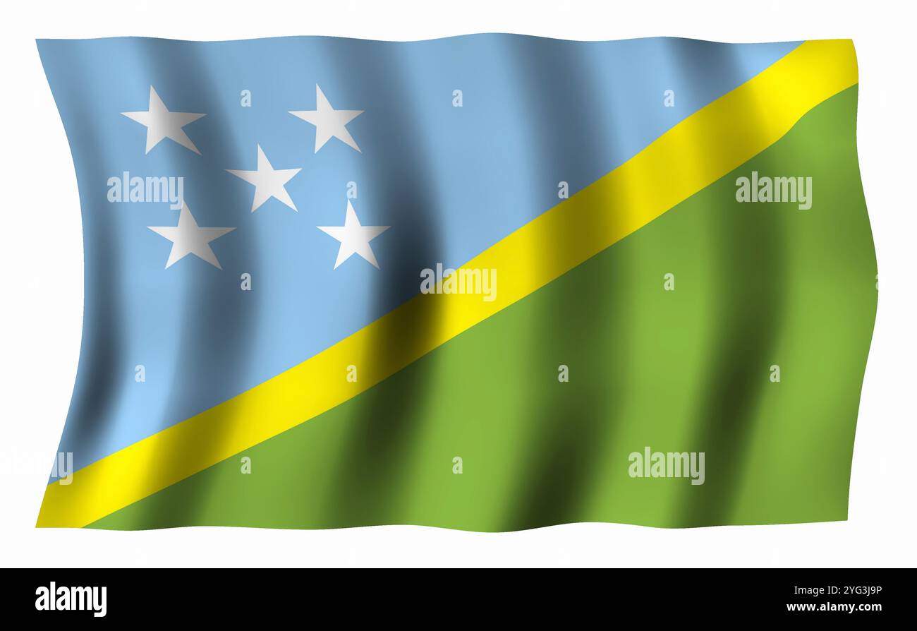 Flag of Solomon Islands Stock Photo - Alamy