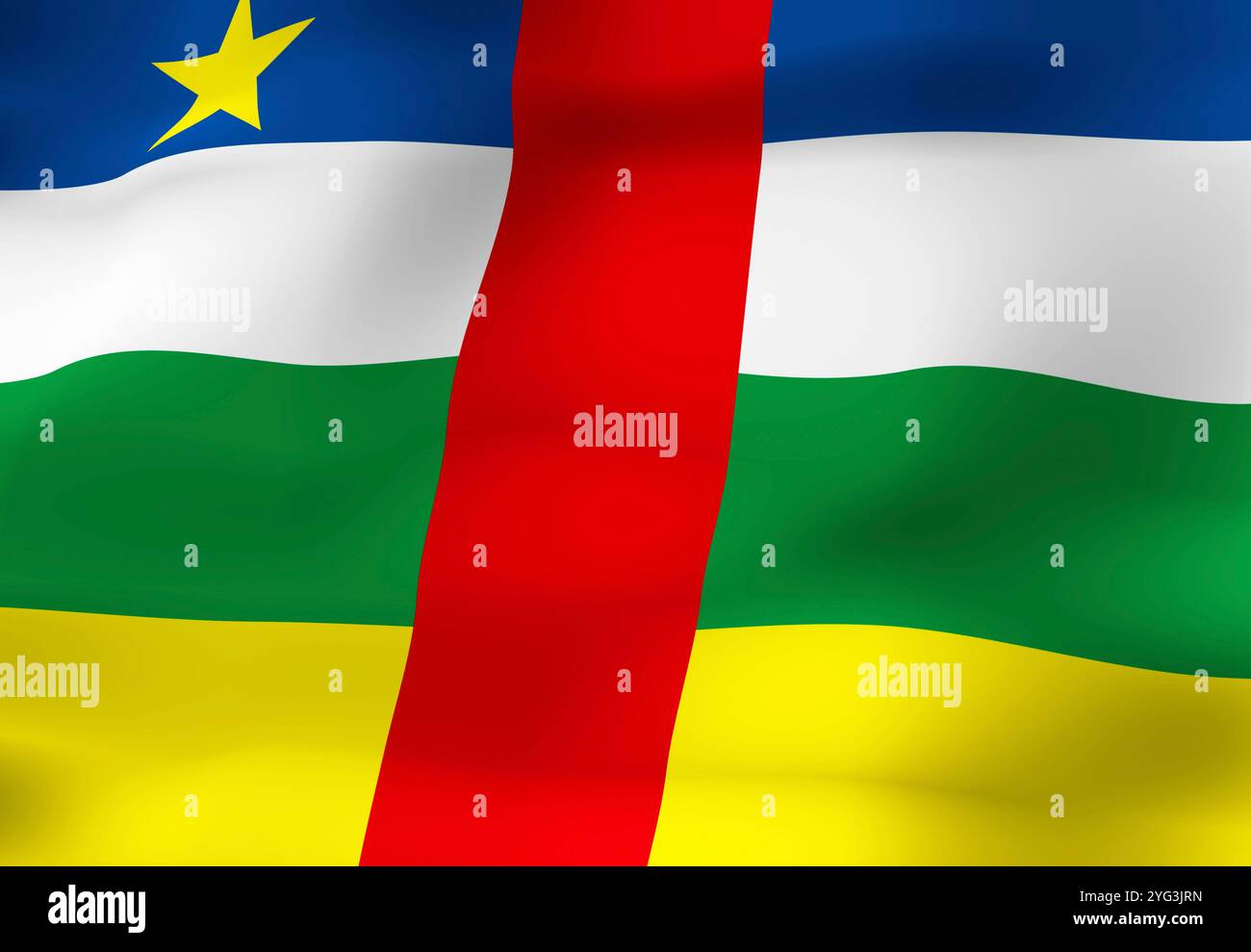 Flag of Central Africa Stock Photo - Alamy