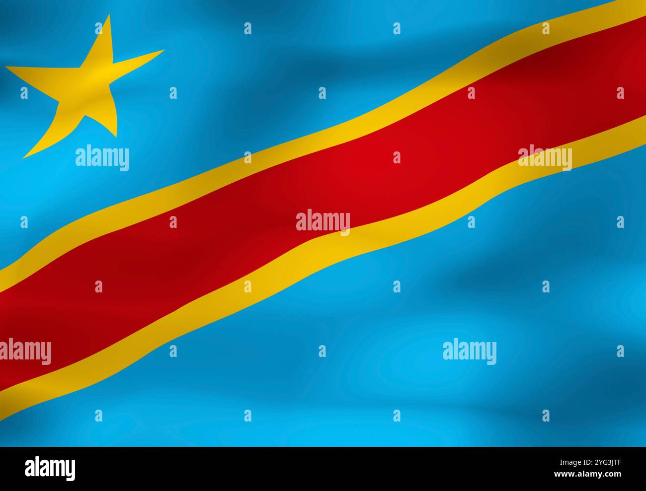 Flag of the Democratic Republic of the Congo Stock Photo - Alamy