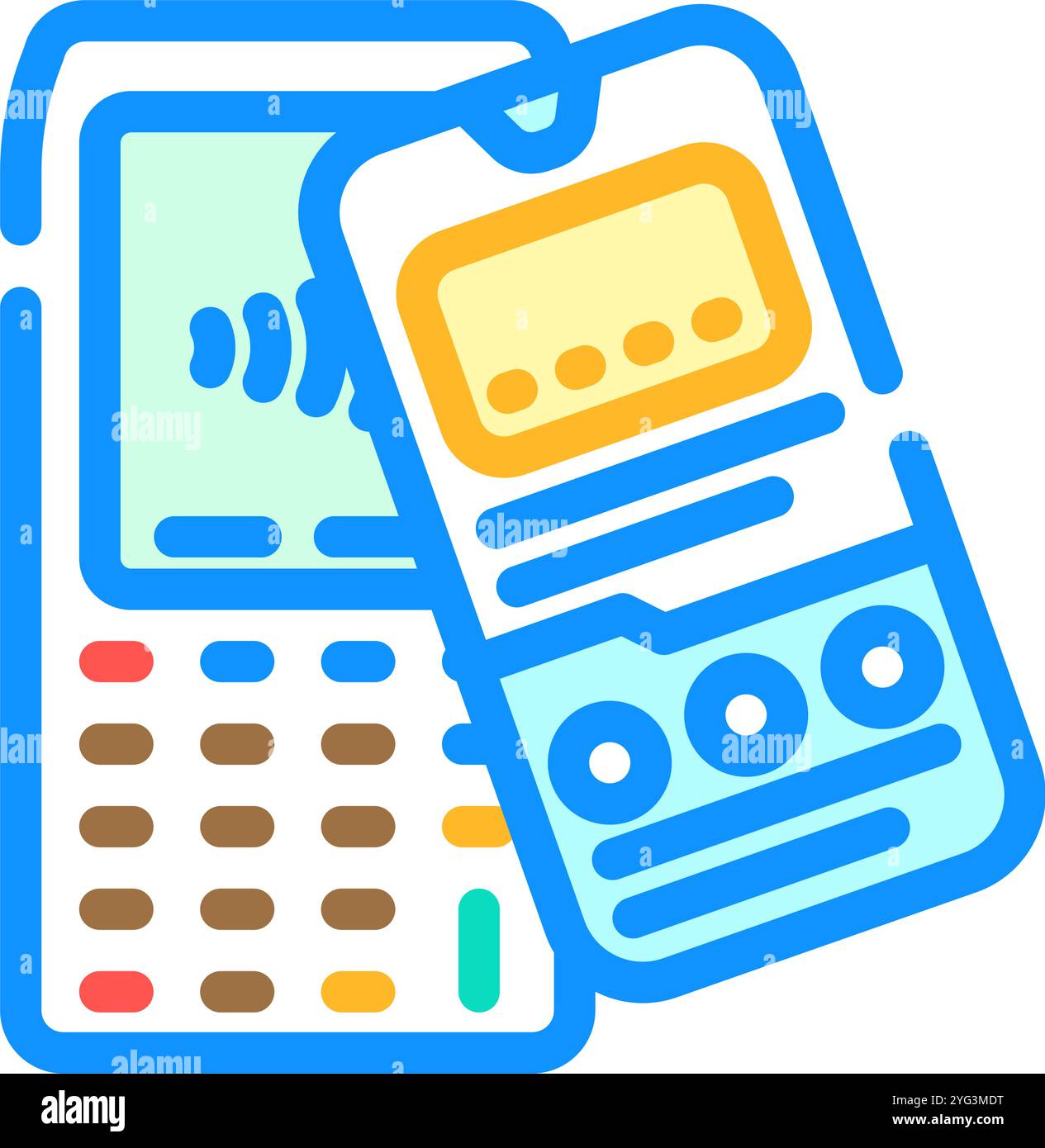nfc payment app technology color icon vector illustration Stock Vector ...