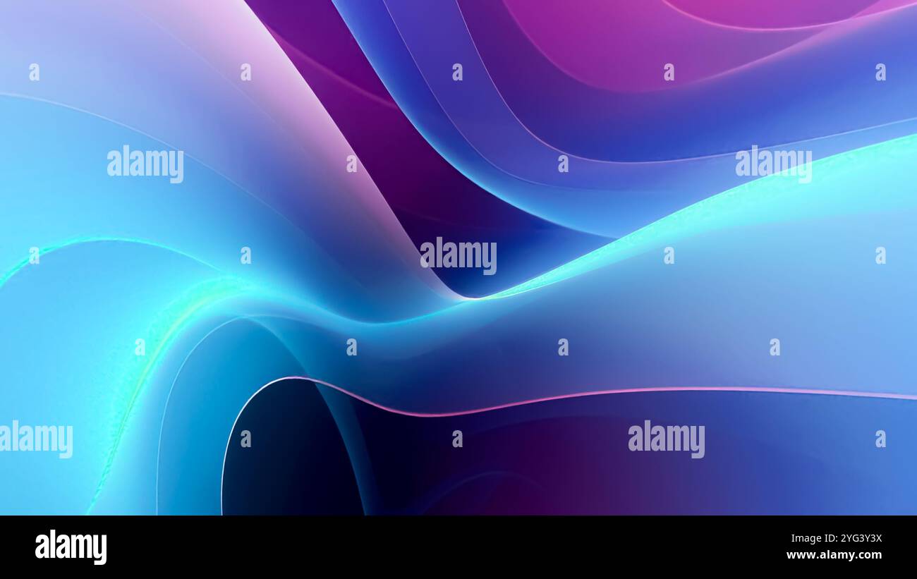 Illustration of an abstract background with neon pink purple blue wavy ...