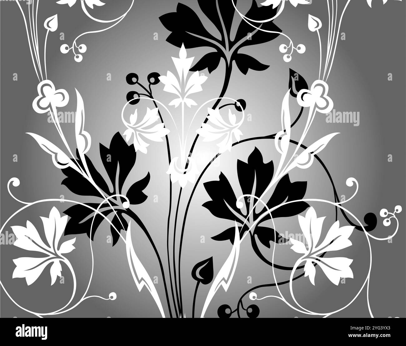 Floral texture design Black and White Stock Photos & Images - Alamy