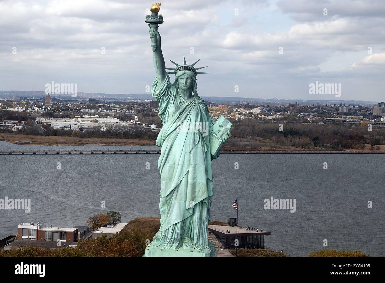 A view of the Statue of Liberty taken from a New York City Police ...