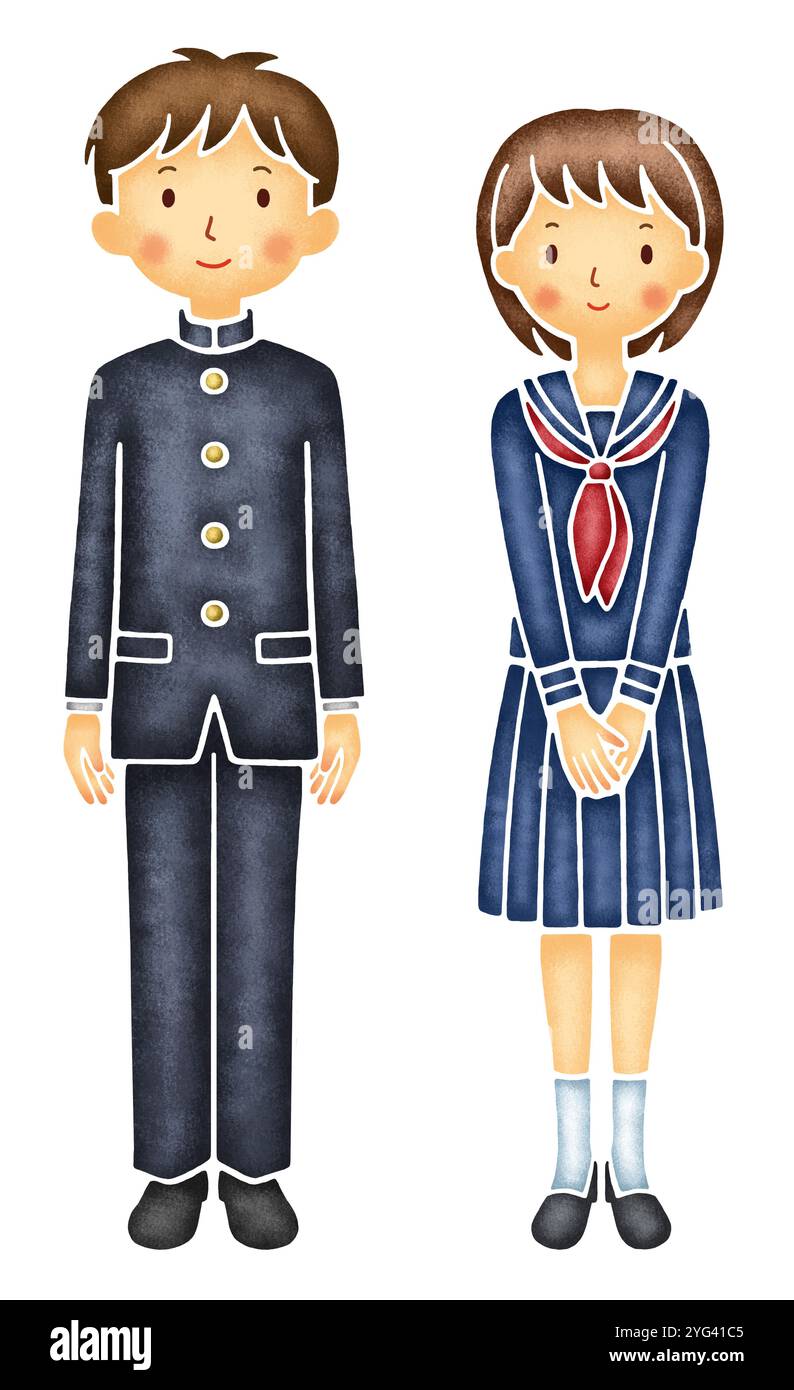 Junior high school boys and girls Stock Photo - Alamy